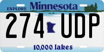 MN license plate 274UDP