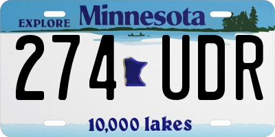 MN license plate 274UDR