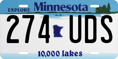 MN license plate 274UDS