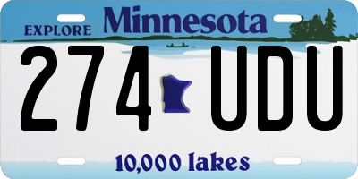 MN license plate 274UDU