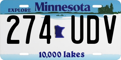 MN license plate 274UDV