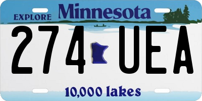 MN license plate 274UEA