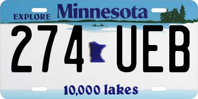 MN license plate 274UEB