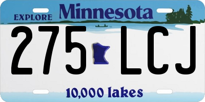 MN license plate 275LCJ