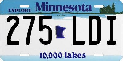 MN license plate 275LDI