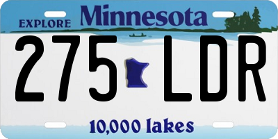 MN license plate 275LDR
