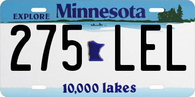 MN license plate 275LEL