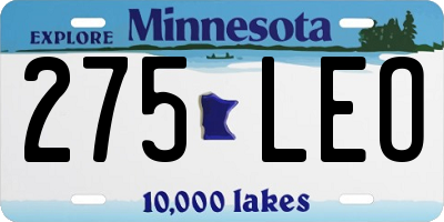 MN license plate 275LEO