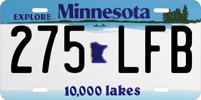 MN license plate 275LFB
