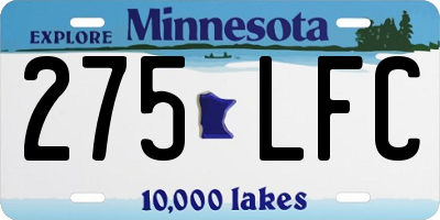 MN license plate 275LFC