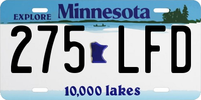 MN license plate 275LFD