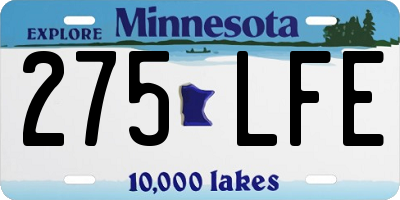 MN license plate 275LFE