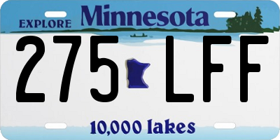 MN license plate 275LFF