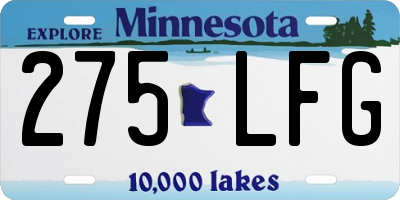 MN license plate 275LFG