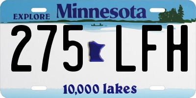 MN license plate 275LFH