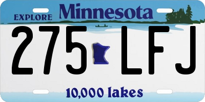 MN license plate 275LFJ