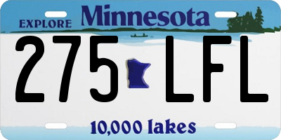 MN license plate 275LFL
