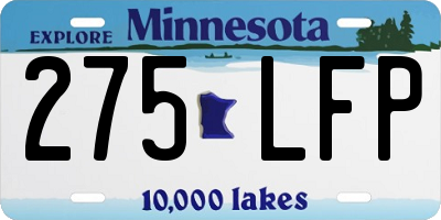 MN license plate 275LFP