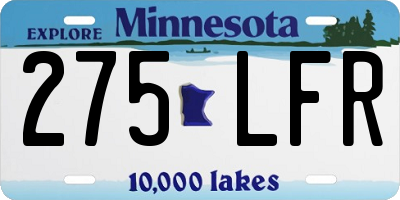 MN license plate 275LFR
