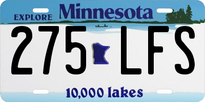 MN license plate 275LFS