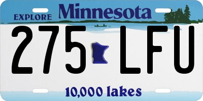 MN license plate 275LFU