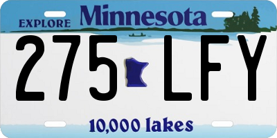 MN license plate 275LFY