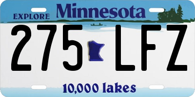 MN license plate 275LFZ