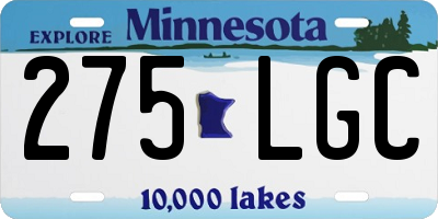 MN license plate 275LGC