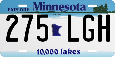 MN license plate 275LGH