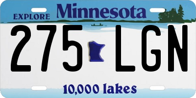 MN license plate 275LGN