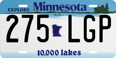 MN license plate 275LGP