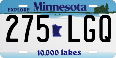 MN license plate 275LGQ