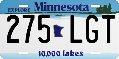 MN license plate 275LGT