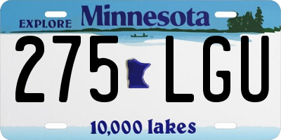 MN license plate 275LGU