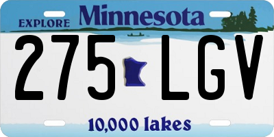 MN license plate 275LGV
