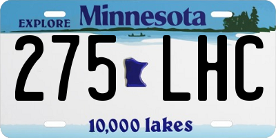 MN license plate 275LHC