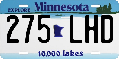 MN license plate 275LHD