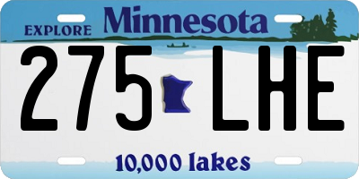 MN license plate 275LHE