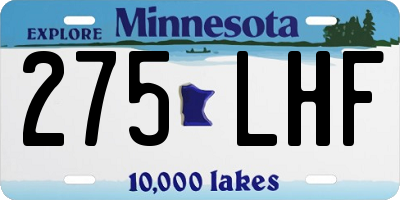 MN license plate 275LHF