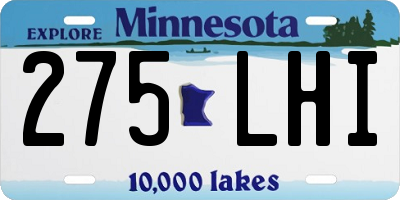 MN license plate 275LHI