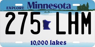 MN license plate 275LHM