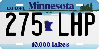 MN license plate 275LHP