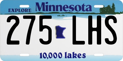 MN license plate 275LHS