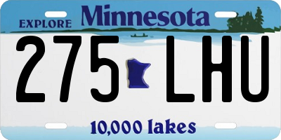 MN license plate 275LHU