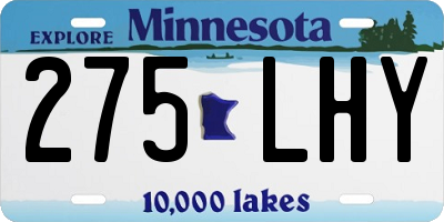MN license plate 275LHY