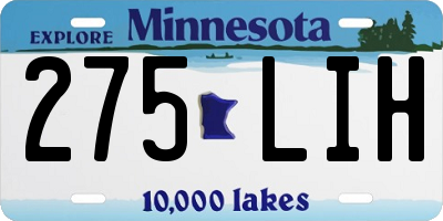 MN license plate 275LIH