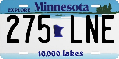 MN license plate 275LNE