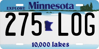 MN license plate 275LOG