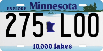 MN license plate 275LOO