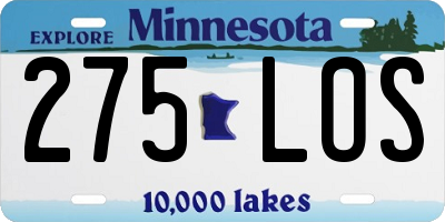 MN license plate 275LOS
